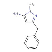 Chemical structure of 3-benzyl-1-methyl-1H-pyrazol-5-amine - CSSB00009851431