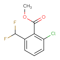 Chemical structure of methyl 2-chloro-6-(difluoromethyl)benzoate - CSSB00043276897