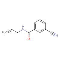Chemical structure of 3-cyano-N-(prop-2-en-1-yl)benzamide - CSSB00000160384
