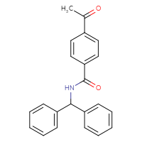 Chemical structure of 4-acetyl-N-(diphenylmethyl)benzamide - CSSB00048174642