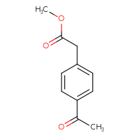 Chemical structure of methyl 2-(4-acetylphenyl)acetate - CSSB00011528837