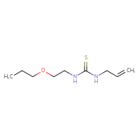 Chemical structure of 3-(prop-2-en-1-yl)-1-(2-propoxyethyl)thiourea - CSSB21432499910