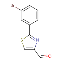 Chemical structure of 2-(3-bromophenyl)-1,3-thiazole-4-carbaldehyde - CSSB00000184890