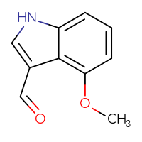Chemical structure of 4-methoxy-1H-indole-3-carbaldehyde - CSSB00011361680