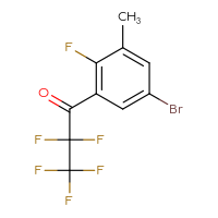 Chemical structure of 1-(5-bromo-2-fluoro-3-methylphenyl)-2,2,3,3,3-pentafluoropropan-1-one - CSSB21103684530