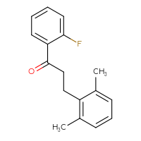 Chemical structure of 3-(2,6-dimethylphenyl)-1-(2-fluorophenyl)propan-1-one - CSSB00020571515