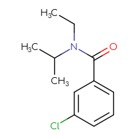 Chemical structure of 3-chloro-N-ethyl-N-(propan-2-yl)benzamide - CSSB01992240269