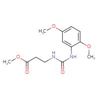 Chemical structure of methyl 3-{[(2,5-dimethoxyphenyl)carbamoyl]amino}propanoate - CSSB00104053058