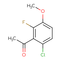 Chemical structure of 1-(6-chloro-2-fluoro-3-methoxyphenyl)ethan-1-one - CSSB00011097108