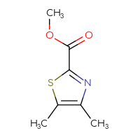 Chemical structure of methyl 4,5-dimethyl-1,3-thiazole-2-carboxylate - CSSB00009840123