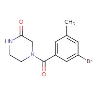 Chemical structure of 4-(3-bromo-5-methylbenzoyl)piperazin-2-one - CSSB00002048685