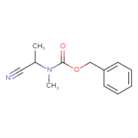 Chemical structure of benzyl N-(1-cyanoethyl)-N-methylcarbamate - CSSB00024068492