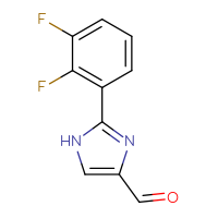 Chemical structure of 2-(2,3-difluorophenyl)-1H-imidazole-4-carbaldehyde - CSSB00010184426