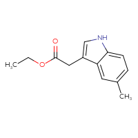 Chemical structure of ethyl 2-(5-methyl-1H-indol-3-yl)acetate - CSSB00010515486