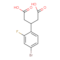 Chemical structure of 3-(4-bromo-2-fluorophenyl)pentanedioic acid - CSSB00133013946