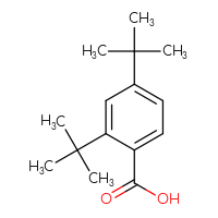 Chemical structure of 2,4-di-tert-butylbenzoic acid - CSSB00020670351