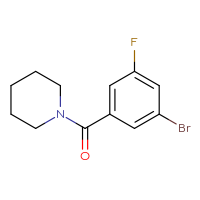 Chemical structure of 1-(3-bromo-5-fluorobenzoyl)piperidine - CSSB00000338358