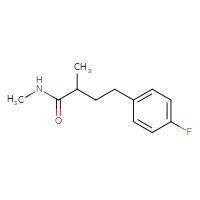 Chemical structure of 4-(4-fluorophenyl)-N,2-dimethylbutanamide - CSSB01991728896