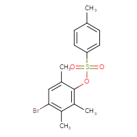 Chemical structure of 4-bromo-2,3,6-trimethylphenyl 4-methylbenzene-1-sulfonate - CSSB20666605497