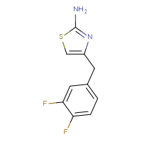 Chemical structure of 4-[(3,4-difluorophenyl)methyl]-1,3-thiazol-2-amine - CSSB00013221240