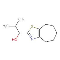 Chemical structure of 1-{4H,5H,6H,7H,8H-cyclohepta[d][1,3]thiazol-2-yl}-2-methylpropan-1-ol - CSSB00120727480