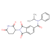 Chemical structure of 2-(2,6-dioxopiperidin-3-yl)-1,3-dioxo-N-phenyl-N-(propan-2-yl)-2,3-dihydro-1H-isoindole-5-carboxamide - CSSB19920356243
