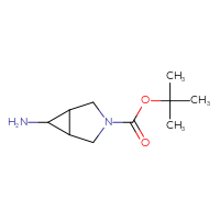 Chemical structure of tert-butyl 6-amino-3-azabicyclo[3.1.0]hexane-3-carboxylate - CSSB00000024919