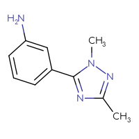 Chemical structure of 3-(1,3-dimethyl-1H-1,2,4-triazol-5-yl)aniline - CSSB00051159839