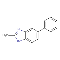 Chemical structure of 2-methyl-5-phenyl-1H-1,3-benzodiazole - CSSB00010496488