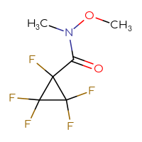 Chemical structure of 1,2,2,3,3-pentafluoro-N-methoxy-N-methylcyclopropane-1-carboxamide - CSSB06925430915