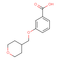 Chemical structure of 3-[(oxan-4-yl)methoxy]benzoic acid - CSSB00005634443