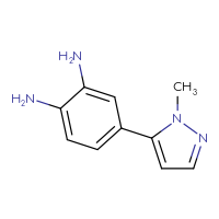 Chemical structure of 4-(1-methyl-1H-pyrazol-5-yl)benzene-1,2-diamine - CSSB00015478258