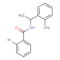 Chemical structure of 2-bromo-N-[1-(2-methylphenyl)ethyl]benzamide - CSSB00000580392