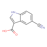 Chemical structure of 5-cyano-1H-indole-3-carboxylic acid - CSSB00103158249