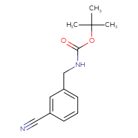 Chemical structure of tert-butyl N-[(3-cyanophenyl)methyl]carbamate - CSSB00011642538