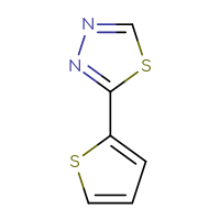 Chemical structure of 2-(thiophen-2-yl)-1,3,4-thiadiazole - CSSB06583397147