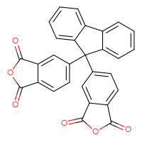 Chemical structure of 5-[9-(1,3-dioxo-1,3-dihydro-2-benzofuran-5-yl)-9H-fluoren-9-yl]-1,3-dihydro-2-benzofuran-1,3-dione - CSSB00020669688
