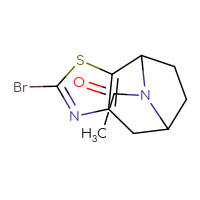 Chemical structure of 1-{4-bromo-3-thia-5,11-diazatricyclo[6.2.1.0²,⁶]undeca-2(6),4-dien-11-yl}ethan-1-one - CSSB21043405432