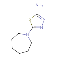 Chemical structure of 5-(azepan-1-yl)-1,3,4-thiadiazol-2-amine - CSSB00000118972