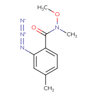 Chemical structure of 2-azido-N-methoxy-N,4-dimethylbenzamide - CSSB01045818131