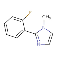 Chemical structure of 2-(2-fluorophenyl)-1-methyl-1H-imidazole - CSSB00009885258