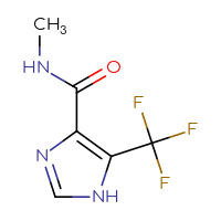 Chemical structure of N-methyl-5-(trifluoromethyl)-1H-imidazole-4-carboxamide - CSSB01991028285