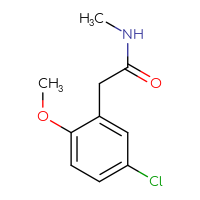 Chemical structure of 2-(5-chloro-2-methoxyphenyl)-N-methylacetamide - CSSB00000233930