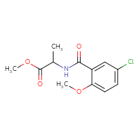 Chemical structure of methyl 2-[(5-chloro-2-methoxyphenyl)formamido]propanoate - CSSB00000585859