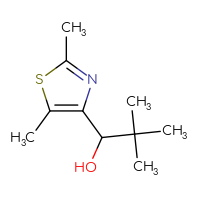 Chemical structure of 1-(2,5-dimethyl-1,3-thiazol-4-yl)-2,2-dimethylpropan-1-ol - CSSB00117091964