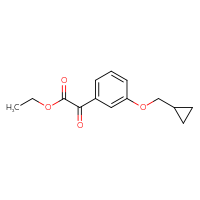 Chemical structure of ethyl 2-[3-(cyclopropylmethoxy)phenyl]-2-oxoacetate - CSSB00133559318