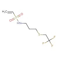 Chemical structure of N-{3-[(2,2,2-trifluoroethyl)sulfanyl]propyl}ethene-1-sulfonamide - CSMB21332126105