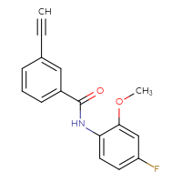 Chemical structure of 3-ethynyl-N-(4-fluoro-2-methoxyphenyl)benzamide - CSSB03596273305