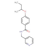 Chemical structure of 4-(butan-2-yloxy)-N-[(pyridin-3-yl)methyl]benzamide - CSSB00047179687