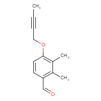 Chemical structure of 4-(but-2-yn-1-yloxy)-2,3-dimethylbenzaldehyde - CSSB21331800543